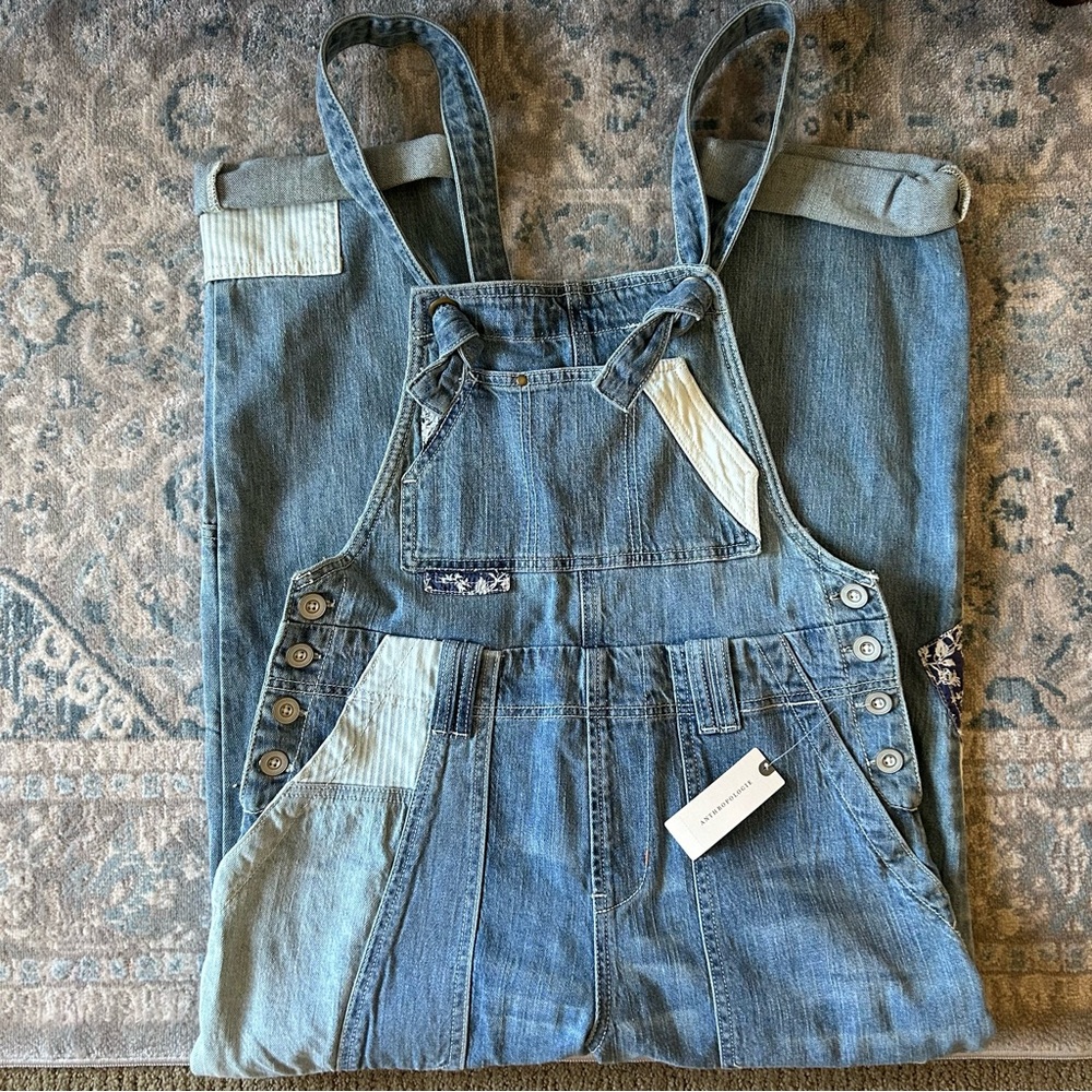 Anthropologie Pilcro Patchwork Overalls - Picture 6 of 7